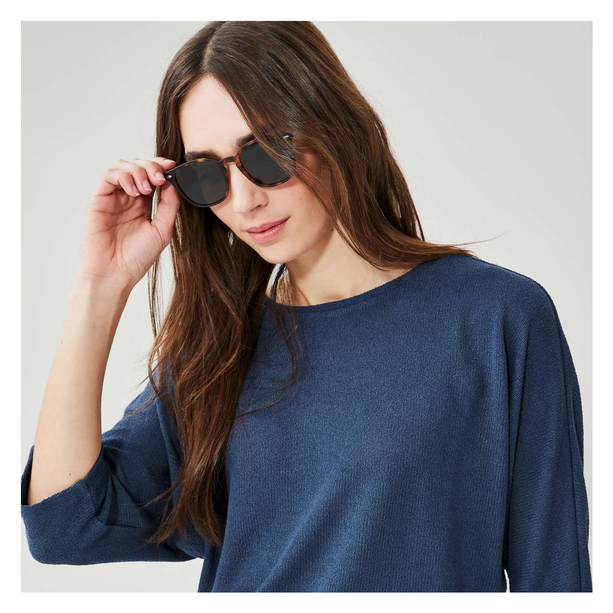 Dolman Sleeve Top in Dark Navy from Joe Fresh